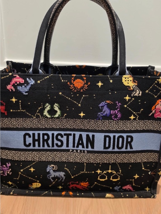 Dior Handbags - Dior Black Zodiac Embroidered Book Tote
